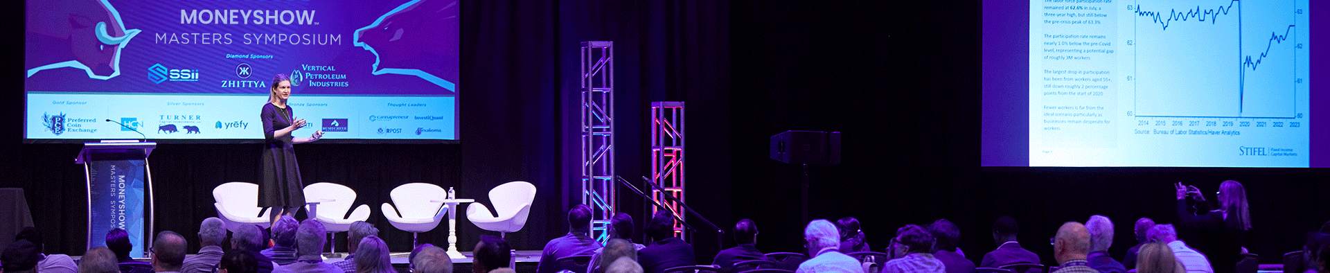 Image of keynote speakers on the stage